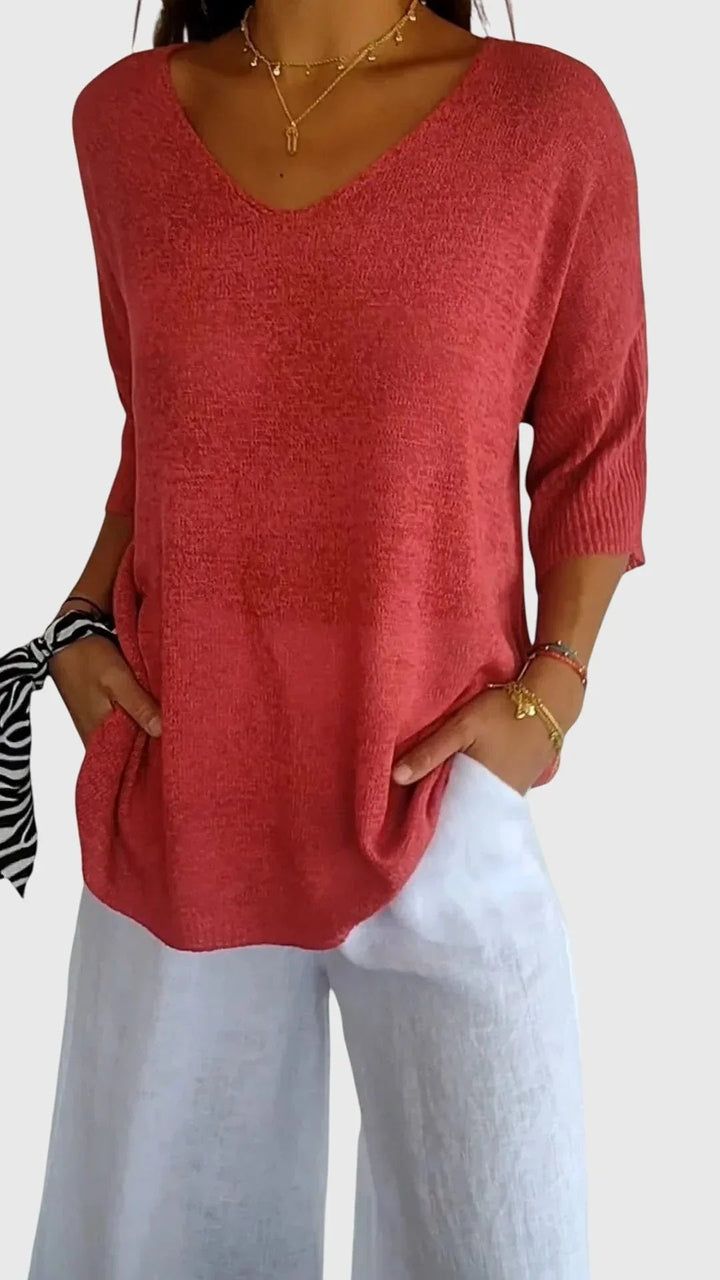Clara | Elegant V-Neck Top