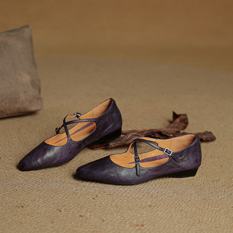 Lanci Genuine Leather Flats